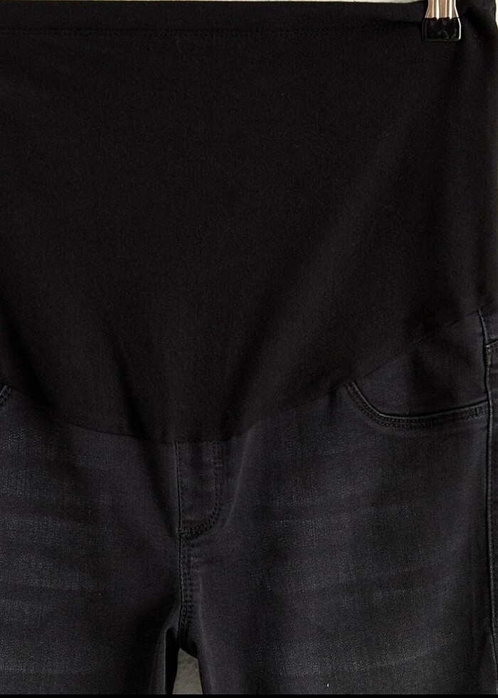 Siyah rodeo jean hamile pantolonu - Görsel 3