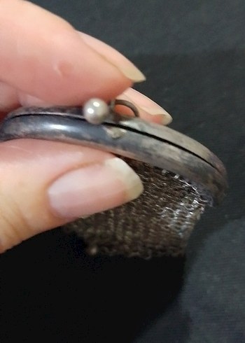 VİNTAGE GÜMÜŞ PARA KESESİ - Görsel 5