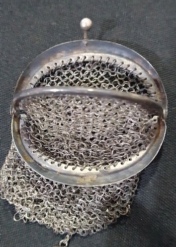 VİNTAGE GÜMÜŞ PARA KESESİ - Görsel 8