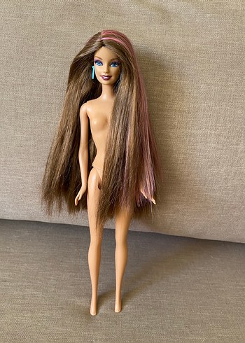 Beden Renk Barbie uzun saçlı temiz bebek