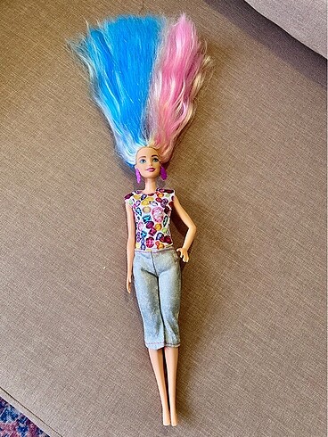  Beden Barbie renkli saçlı bebek