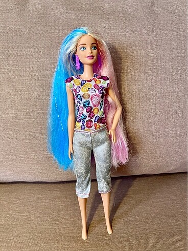  Beden Renk Barbie renkli saçlı bebek