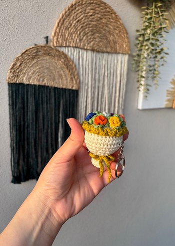 Beden Bohem Çiçek Buketi Anahtarlık