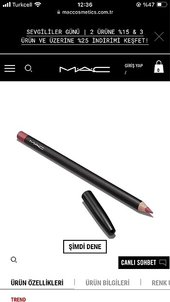 Mac soar dudak kalemi