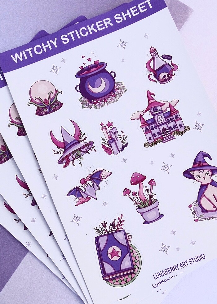Cadı Gotik Witch Stickers Çıkartma - Görsel 2