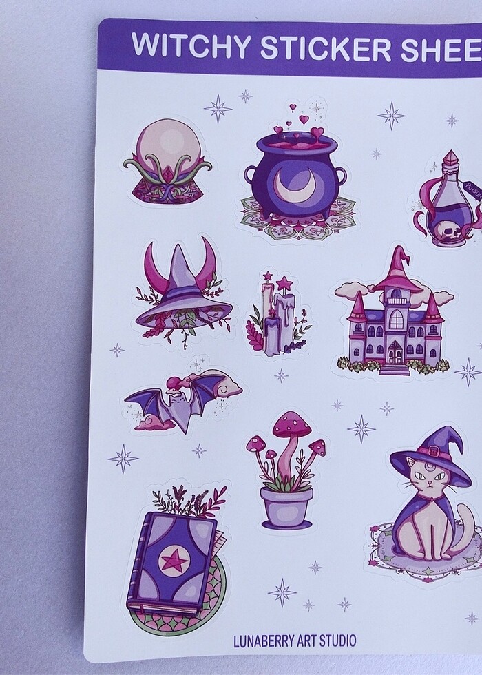 Cadı Gotik Witch Stickers Çıkartma - Görsel 3