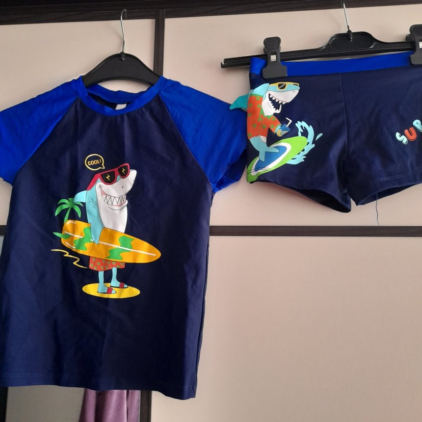 Erkek Çocuk Renkli Baskılı Kısa Kollu Mayo Üstü - Görsel 2