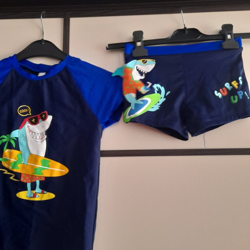 Erkek Çocuk Renkli Baskılı Kısa Kollu Mayo Üstü - Görsel 3