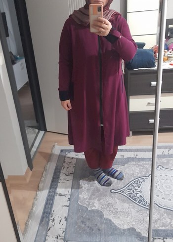 Mor Fermuarlı Uzun - Görsel 3