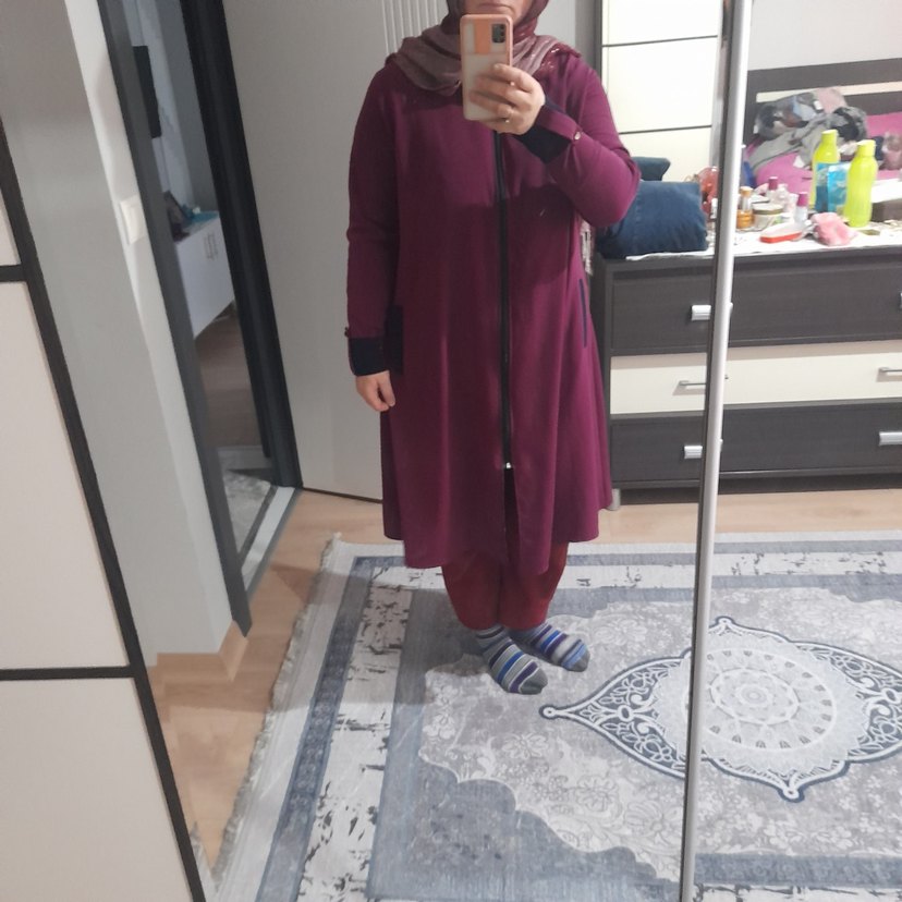 Mor Fermuarlı Uzun - Görsel 3