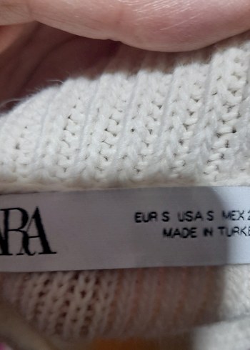 Beyaz Kadın Boğazlı İnce Triko Kazak - Görsel 3