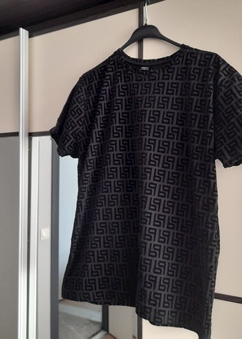 xl Beden Siyah Baskılı Erkek Tişört
