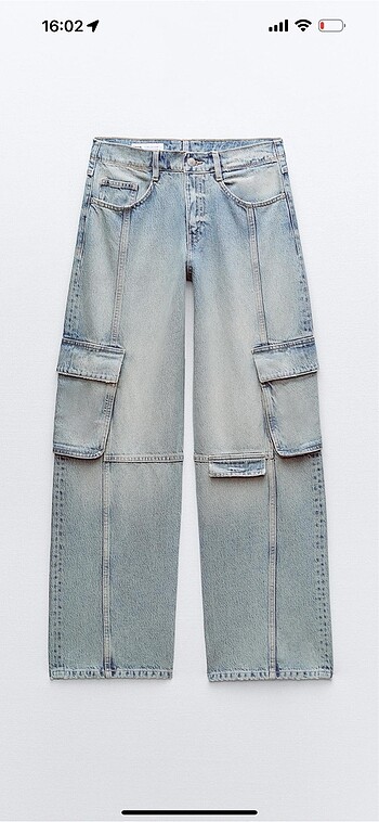 Zara etiketli kargo pantolon