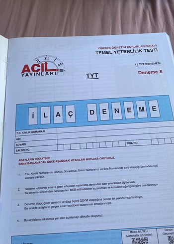 TYT Matematik Denemeleri - Matematiğin İlacı