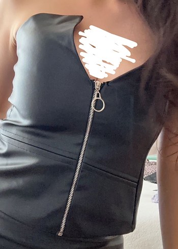 DERİ FERMUARLI KORSE - Görsel 2