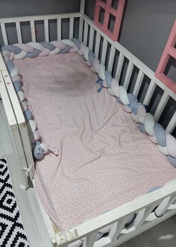 üçlü örgü model yatak kenar koruması - Görsel 3