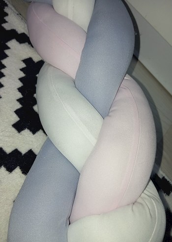 üçlü örgü model yatak kenar koruması - Görsel 2