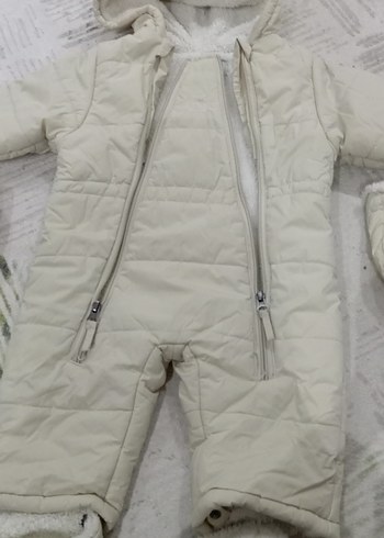 Krem astronot Bebek kar Tulumu - Görsel 3