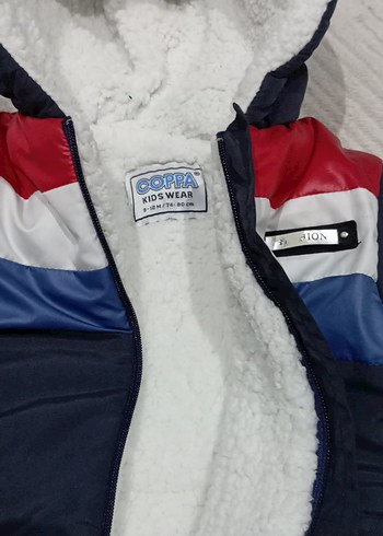 Kürklü Lacivert Bebek Kayak Tulumu astronot tulum - Görsel 2