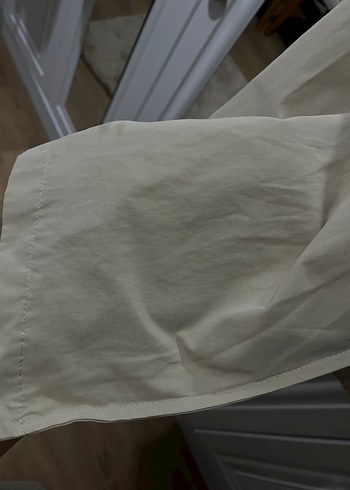 xl Beden Bej Uzun Keten Kadın Trençkot
