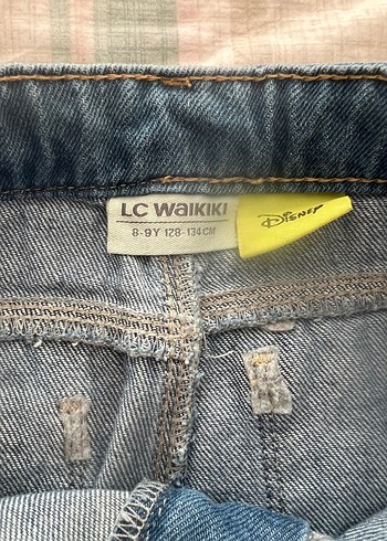 8 Yaş Beden Kız Çocuk Mavi Mini Denim Şort