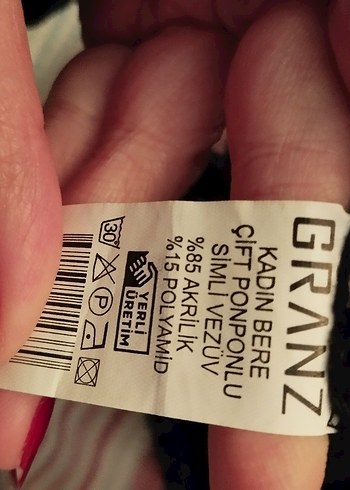 Kürk Detaylı Siyah Kadın Bere - Görsel 2