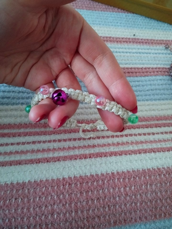 Renkli Boncuklu Bohem Kedi Tasması - Görsel 3