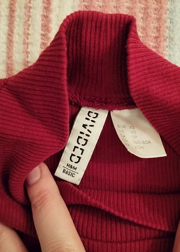 Kırmızı Yarım Boğazlı Crop - Görsel 2