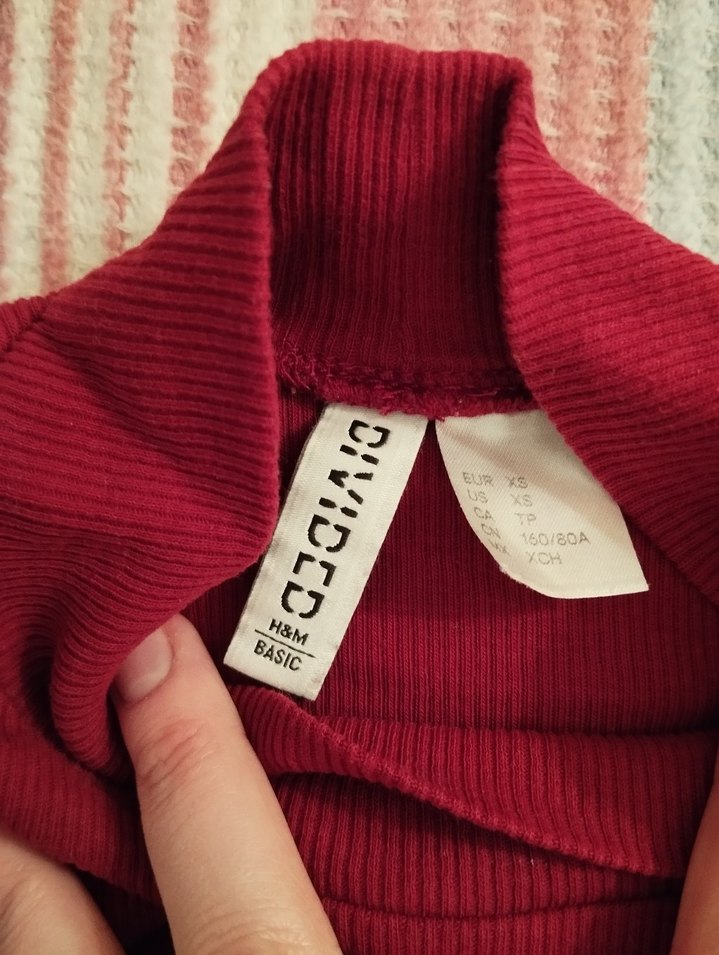 Kırmızı Yarım Boğazlı Crop - Görsel 2