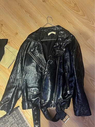 s Beden mango oversize deri ceket