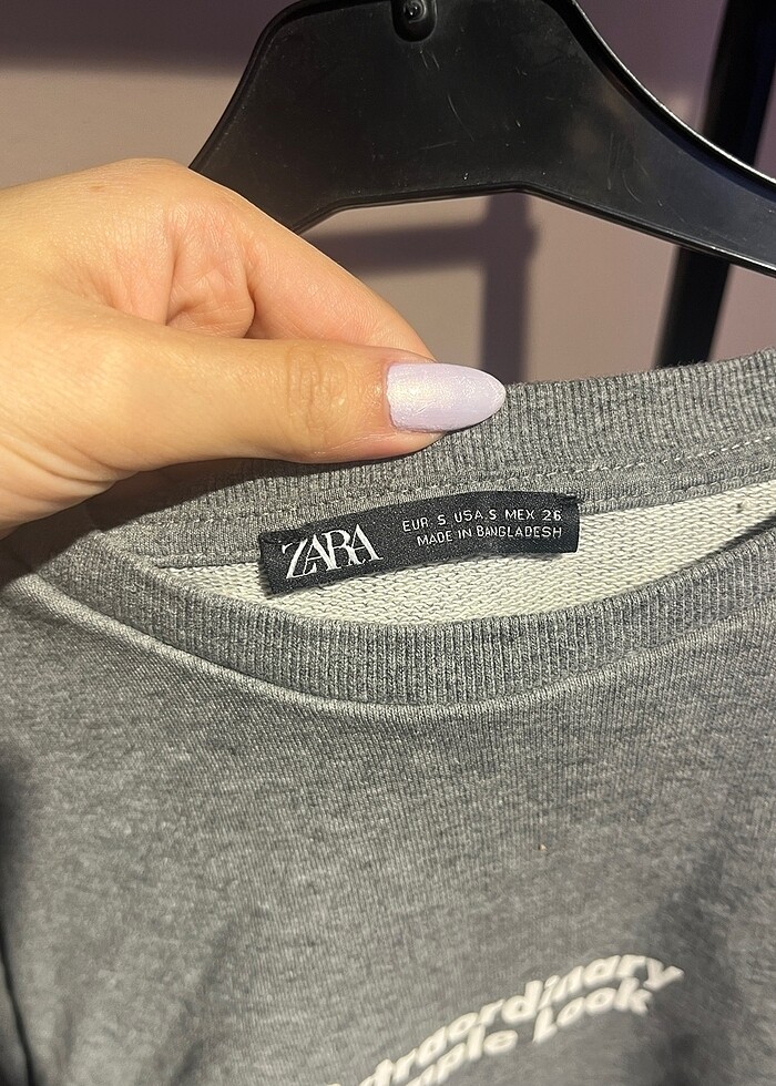 zara crop sweat - Görsel 2
