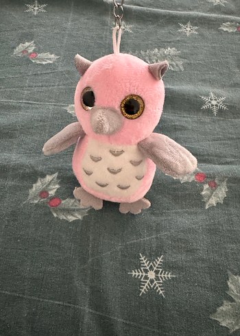 Pembe Peluş Baykuş Anahtarlık