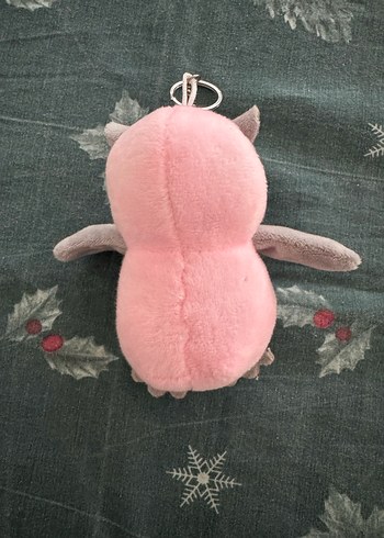 Beden Renk Pembe Peluş Baykuş Anahtarlık