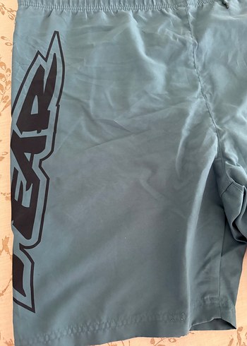 Koyu Mavi Baskılı Kemerli Erkek Mini Şort - Görsel 3