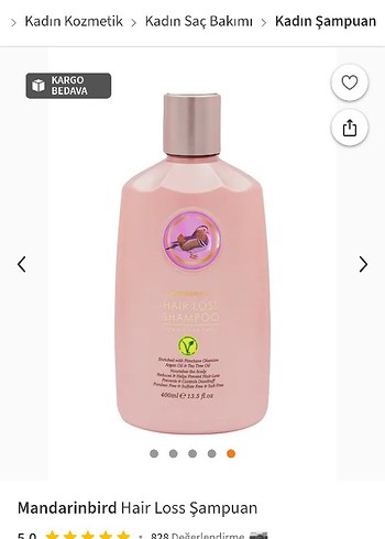 Mandarinbird Saç Dökülmesine Karşı Şampuan 400 ml
