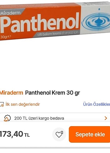 Panthenol nemlendirici Krem 