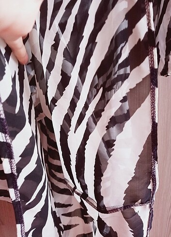 l Beden çeşitli Renk Zebra desen şifon elbise 