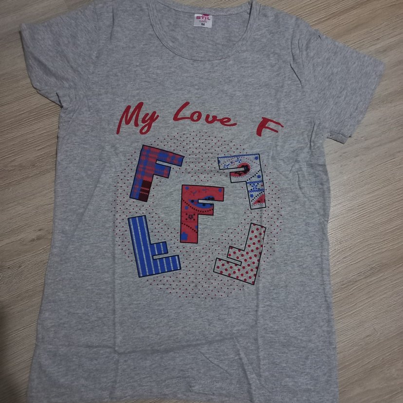 Gri Desenli Kadın Kısa Kollu Pijama Takımı - Görsel 2