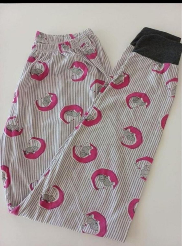 Gri Baskılı Kısa Kollu Kadın Pijama Takımı - Görsel 4