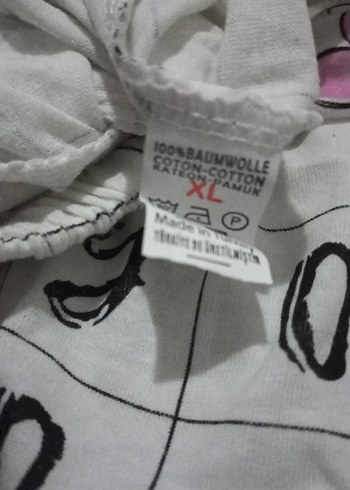 Beyaz Desenli Rahat Kadın Pijama Altı - Görsel 4