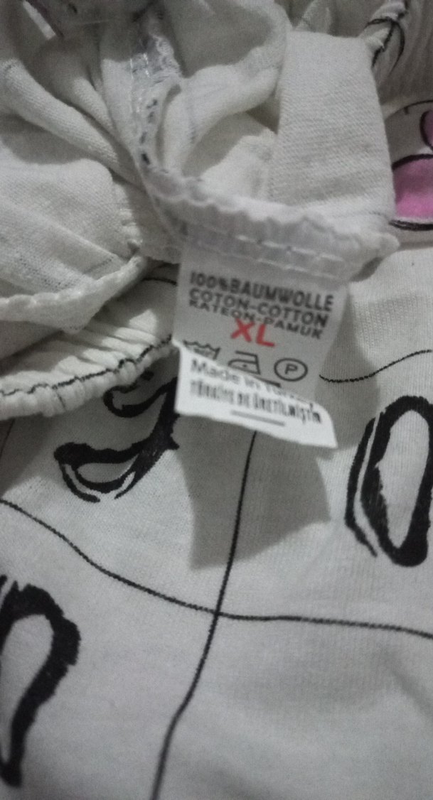 Beyaz Desenli Rahat Kadın Pijama Altı - Görsel 4