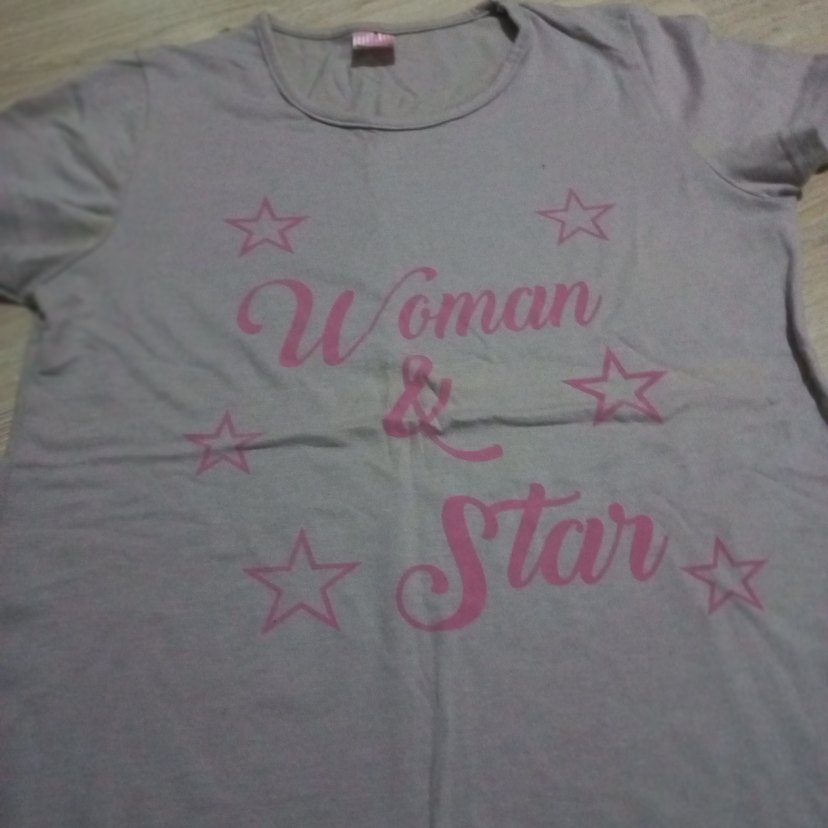 Gri Kadın Kısa Kollu Baskılı Tek Üst Pijama - Görsel 3