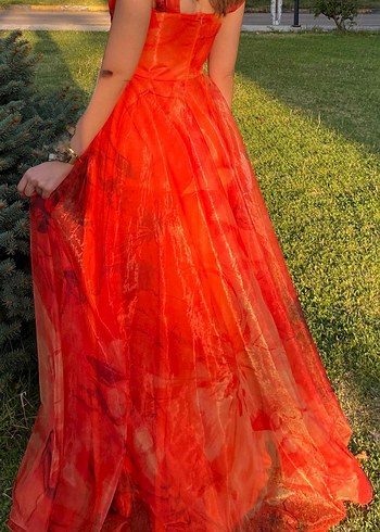 Drapeli Uzun Kadın Abiye - Görsel 11