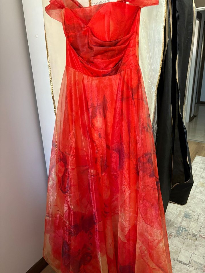 Drapeli Uzun Kadın Abiye - Görsel 5