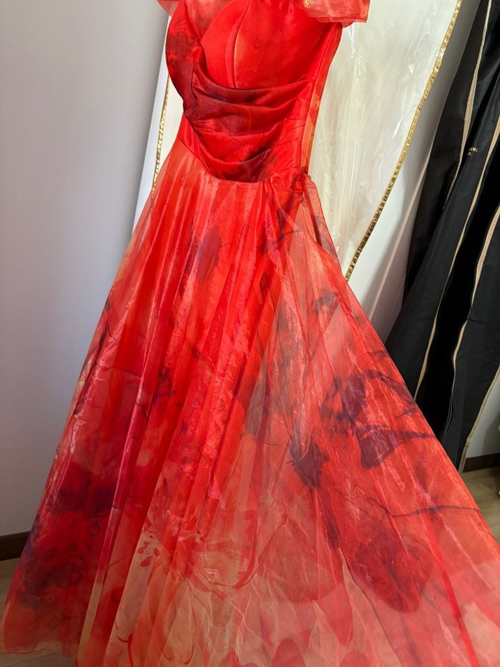 Drapeli Uzun Kadın Abiye - Görsel 2