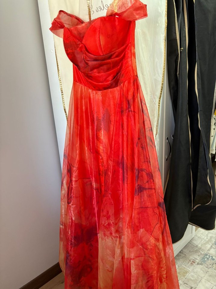 Drapeli Uzun Kadın Abiye - Görsel 4