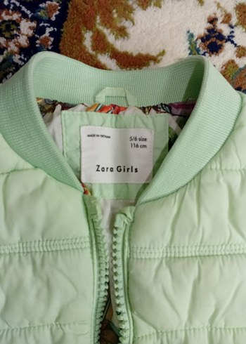 Kız Çocuk Yeşil Fermuarlı şişme Yelek - Görsel 4