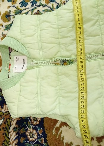 Kız Çocuk Yeşil Fermuarlı şişme Yelek - Görsel 3