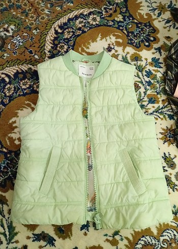 Kız Çocuk Yeşil Fermuarlı şişme Yelek - Görsel 2