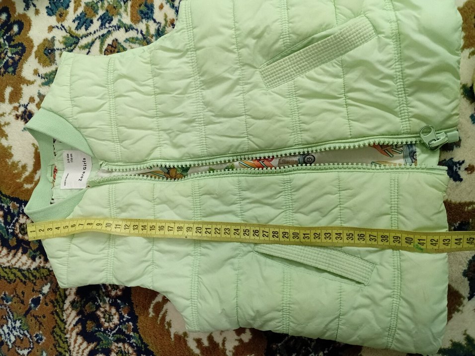 Kız Çocuk Yeşil Fermuarlı şişme Yelek - Görsel 5